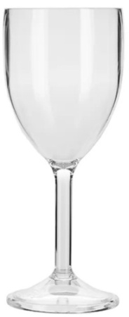Бокал для вина PROBAR JD-6673 поликарбонат, 300 мл, D=7,5, H=19 см, прозрачный