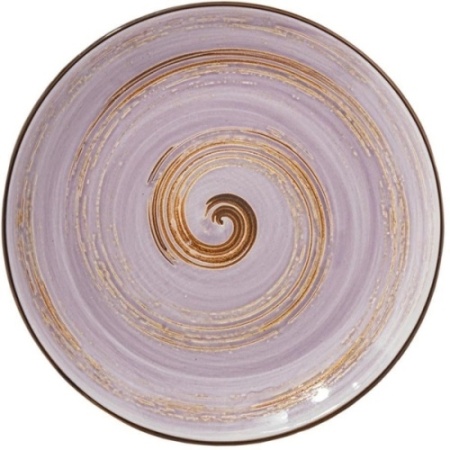 Тарелка круглая WILMAX Spiral WL-669713/A фарфор, D=23 см, лавандовый