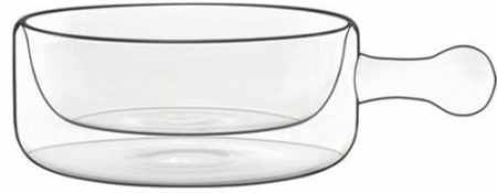 Кружка LUIDGI BORMIOLI Thermic glass стекло, 250 мл, D=11,3, H=4,5 см, прозрачный