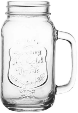 Кружка для пива PROBAR Банка ZF1623006A стекло, 620 мл, D=6,4, H=16,5 см, прозрачный