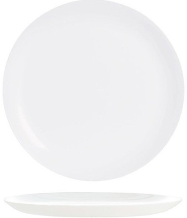 Тарелка мелкая ARCOROC Эволюшн N9360 опал, D=27см, белый