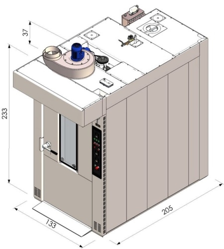 Печь ротационная электрическая WLBAKE ROTOR PRO (60x80 мм, платф)