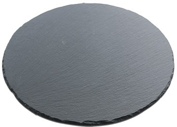 Блюдо для подачи круглое MGSteel PLT-D25 сланец, D==25 см, черный