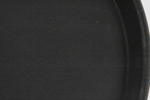 Поднос прорезиненный круглый LUXSTAHL 350х25 мм черный [1400CT Black]