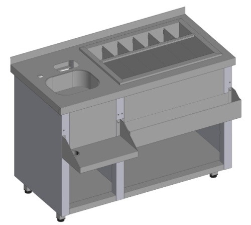 Барная станция RESTOINOX БСЗ1-12/7-01 без ящиков