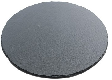 Блюдо для подачи круглое MGSteel PLT-D30 сланец, D=30 см, черный