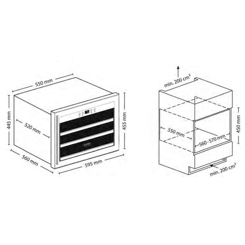 Шкаф винный CASO WineSafe 18 EB Black