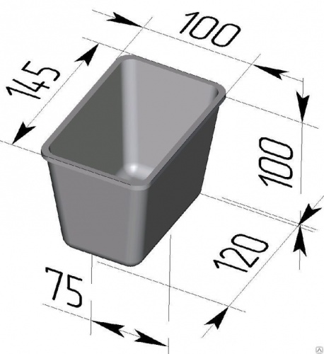 Секция форм для хлеба СПИКА 4Л11 (145 х 100 х 100 мм)