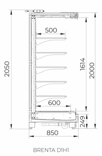 Горка холодильная LEVIN Brenta DG D1H1 125