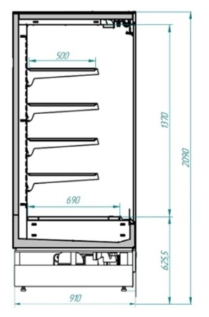 Горка холодильная CRYSPI SOLO L9 LIGHT 1250 гастрономическая, R290 фото