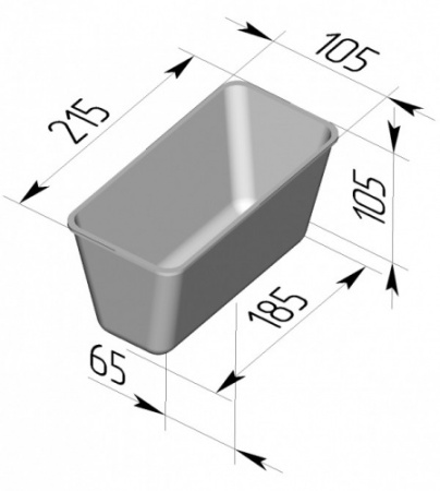 Секция форм для хлеба СПИКА 3Л10 (215 х 105 х 105 мм) фото