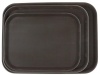 Поднос прорезиненный прямоугольный LUXSTAHL 410х300х25 мм коричневый [1216CT BROWN] кт05 фото