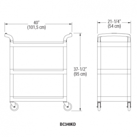 Тележка для обслуживания CAMBRO BC340KD 480 фото