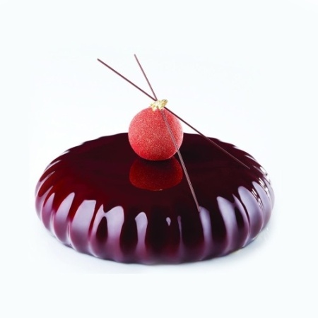 Форма для мороженого/суфле PAVONI 3D "Плиссе" d180мм h47мм (объем 1л), силикон фото