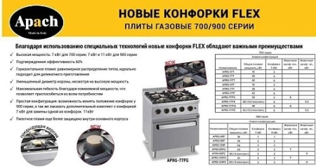 Плита газовая APACH APRG-117T/PL фото